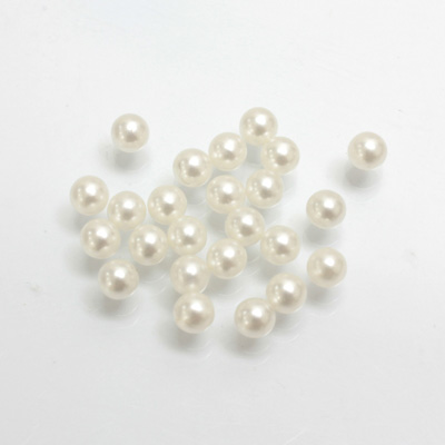 Plastic Pearl No-Hole Ball 04MM SNOW