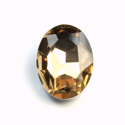 Cut Crystal Point Back Fancy Stone Foiled - Oval 30x22MM LT COLORADO TOPAZ