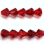 Czech Glass Fire Polish Japanese Cut Bead 9x8MM RUBY