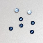Glass Medium Dome Cabochon Pearl Spray Finish - Round 05MM NAVY