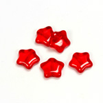 Czech Pressed Glass Bead - Star 12MM RUBY