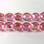 Czech Glass Fire Polish Bead - Round 10MM PINK AB 45121