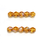 Czech Glass Fire Polished Bead - Bicone 06MM TOPAZ AB