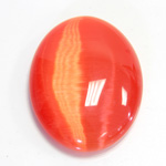 Fiber-Optic Cabochon - Oval 40x30MM CAT'S EYE ORANGE