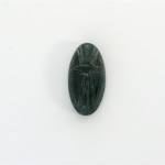 Gemstone Flat Back Carved Scarab 18x9MM BLOODSTONE