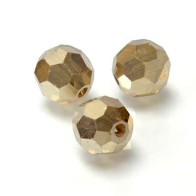Preciosa Crystal Bead Regular Cut - Round  03MM GOLDEN FLARE