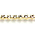 Preciosa Crystal Rhinestone Cup Chain - PP18 (SS8.5) CRYSTAL-GOLD