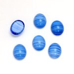 Glass Medium Dome Cabochon - Oval 10x8MM PORPHYR SAPPHIRE