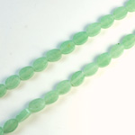 Gemstone Bead - Flat Top Oval 07x5MM AVENTURINE-GREEN