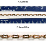 Brass Chain 2.2MM Fancy Flat CABLE
