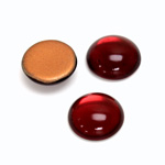 Glass Medium Dome Foiled Cabochon - Round 15MM ROSE