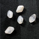 Plastic  Bead - Mixed Color Smooth Oval Abstract 12x7MM CRYSTAL QUARTZ