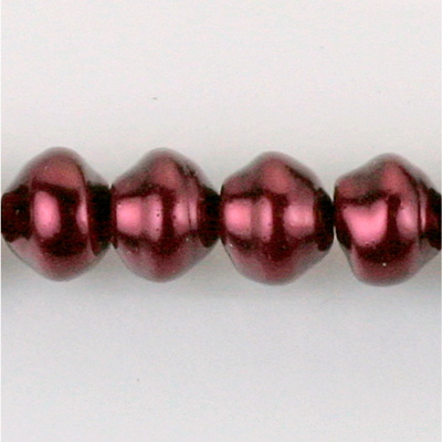 Czech Glass Pearl Bead - Snail Shell 10MM GARNET 70499