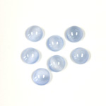 Glass Medium Dome Lampwork Cabochon - Round 07MM LIGHT BLUE MOONSTONE (00377)