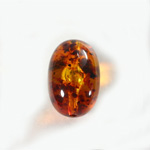 Plastic  Bead - Mixed Color Smooth Oval 25x16MM ITALIAN AMBER