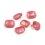 Glass Point Back Buff Top Stone Opaque Doublet - Cushion Octagon 08x7MM PINK MOONSTONE