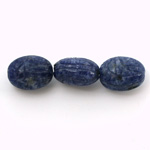 Gemstone Scarab Bead with Large Hole - Oval 16x12MM SODALITE