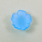 German Plastic Flower with Recess - Round 18MM MATTE SAPPHIRE