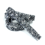 Hotfix Rhinestone Banding Strip - 10SS 50x1 cm BLACK DIAMOND