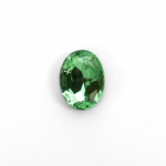 Glass Point Back Foiled Tin Table Cut (TTC) Stone - Oval 14x10MM PERIDOT