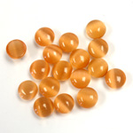 Fiber-Optic Cabochon - Round 06.5MM CAT'S EYE COPPER