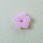 Plastic Flower with Center Hole - 14MM MATTE ROSE