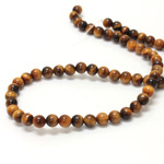 Gemstone Bead - Smooth Round 06MM TIGEREYE