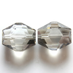 Chinese Cut Crystal Bead - Diamond Octagon 14x12MM GREY LUMI COAT