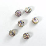 Glass Medium Dome Lampwork Cabochon - Round 07MM AMETHYST OPAL (02206)