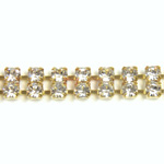 Preciosa Rhinestone Chain - 2 Row PP18 CRYSTAL-RAW