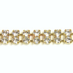 Preciosa Rhinestone Chain - 2 Row PP18 CRYSTAL-RAW