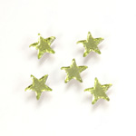 German Glass Flat Back Foiled Mirror - Star 6MM PERIDOT