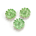 Glass Flat Back Foiled Mirror - Daisy 10MM PERIDOT