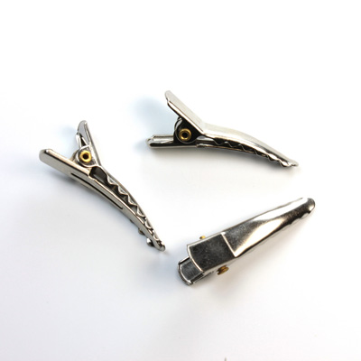 Metal Alligator Clip with Teeth 30MM NIckel Plated Steel