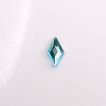 Glass Flat Back Rose Cut Fancy Foiled Stone  Diamond 10.7/5.9 AQUA