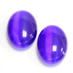 Fiber-Optic Cabochon - Oval 25x18MM CAT'S EYE ROYAL BLUE