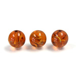 Czech Glass Lampwork Bead - Round 10MM FLAWED TOPAZ