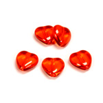 Czech Pressed Glass Bead - Smooth Heart 12x11MM HYACINTH