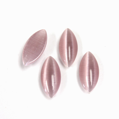 Fiber-Optic Cabochon - Navette 15x7MM CAT'S EYE LT PURPLE