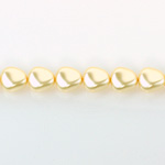 Czech Glass Pearl Bead - Potato 11x9.5MM CREME 70414