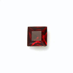 Glass Point Back Foiled Tin Table Cut (TTC) Stone - Square 06x6MM RUBY