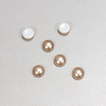 Glass Medium Dome Cabochon Pearl Spray Finish - Round 06MM DARK ROSE