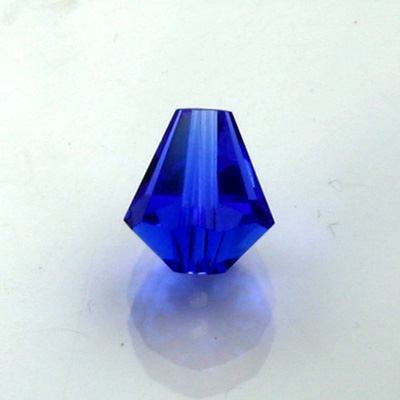 Chinese Cut Crystal Bead - Cone 06x5MM SAPPHIRE
