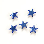German Glass Flat Back Foiled Mirror - Star 6MM SAPPHIRE