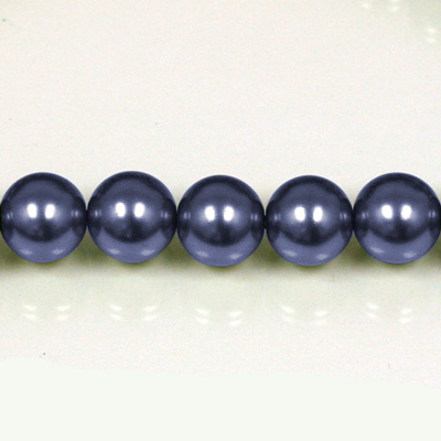 Czech Glass Pearl Bead - Round 08MM NAVY 70467
