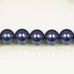 Czech Glass Pearl Bead - Round 08MM NAVY 70467