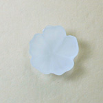 German Plastic Flower with Recess - Round 18MM MATTE CRYSTAL