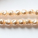 Czech Glass Pearl Bead - Baroque Oblong 09x9MM ANGEL SKIN
