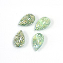 Glass Medium Dome Lampwork Cabochon - Pear 13x8MM MINT OPAL (02201)