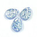 Glass Medium Dome Lampwork Cabochon - Pear 18x13MM DENIM OPAL (02402)